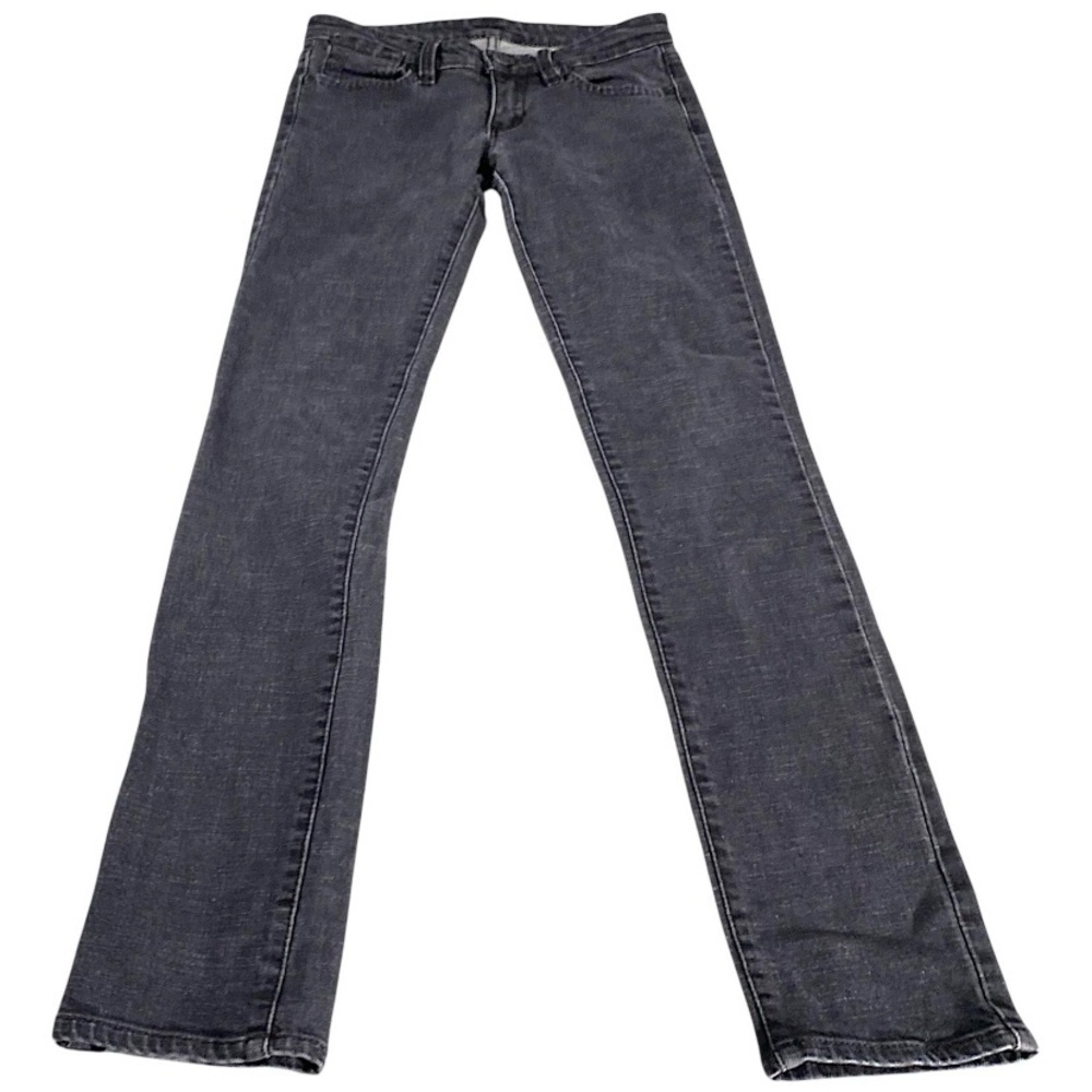 BCBGMAXAZRIA Jeans Womens 26 Graphite Slim Straight Long Biker Rockstar Y2K Club - Picture 3 of 15